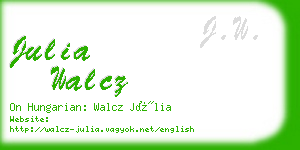 julia walcz business card